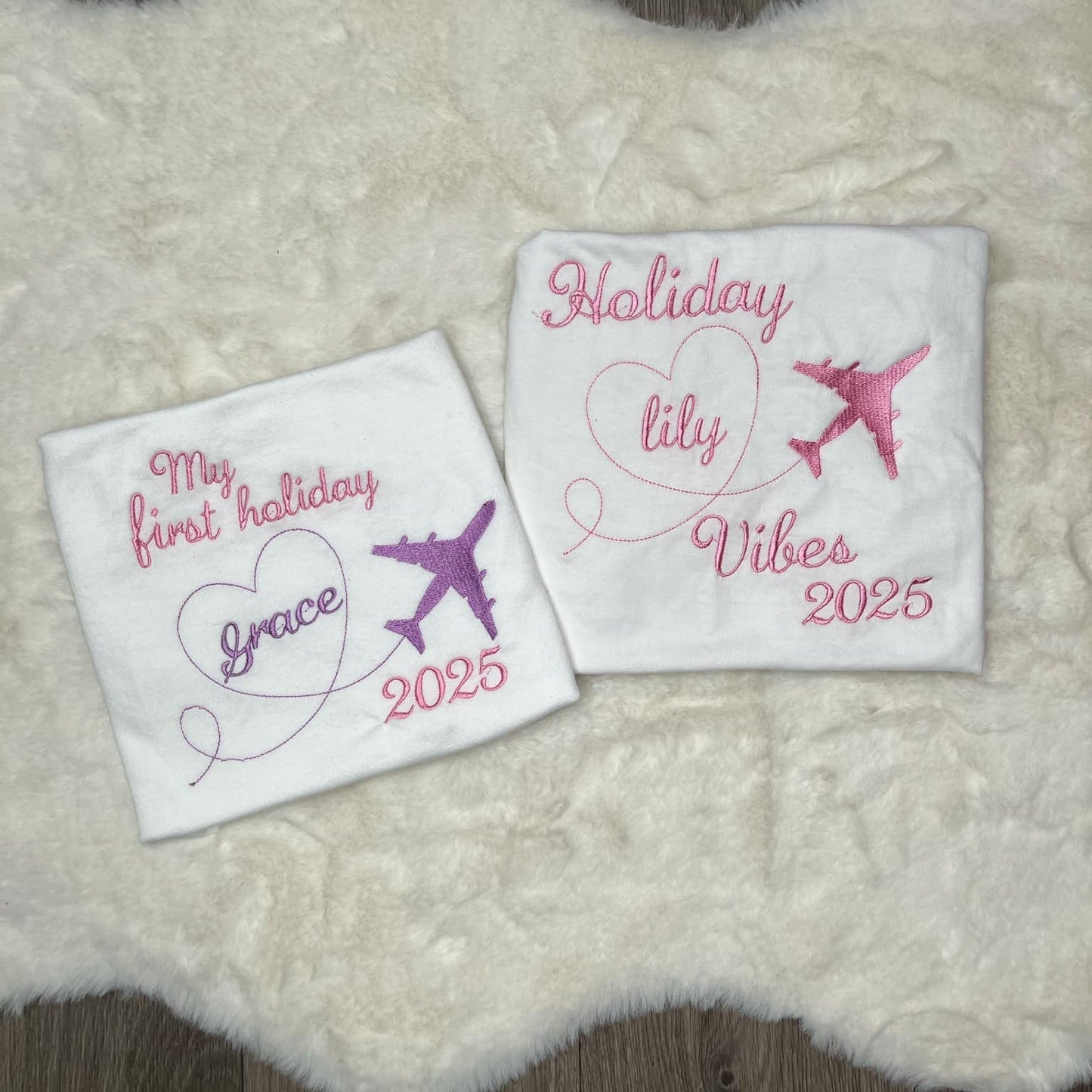 Personalised Embroidery First Time Flyer T-shirts