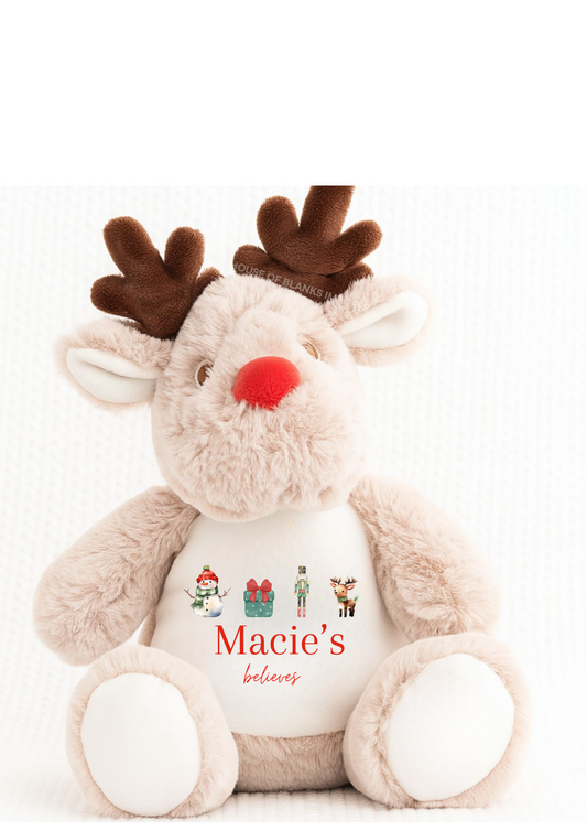Personalised Christmas Reindeer Teddy