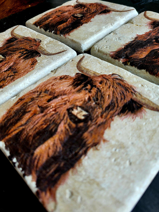 Handmade Stone coaster set | Natural stone placemats