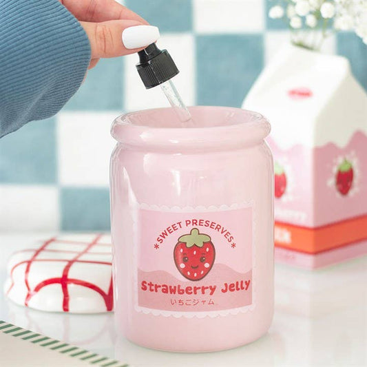 Oil Burner and Wax Warmer: Strawberry Kawaii Jelly Jar