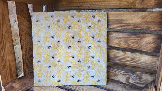 Large Stone Trivet / worktop saver / Honeycomb bee