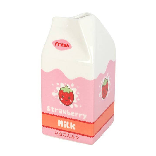 Flower Vase: Strawberry Milk sweet kawaii drink carton