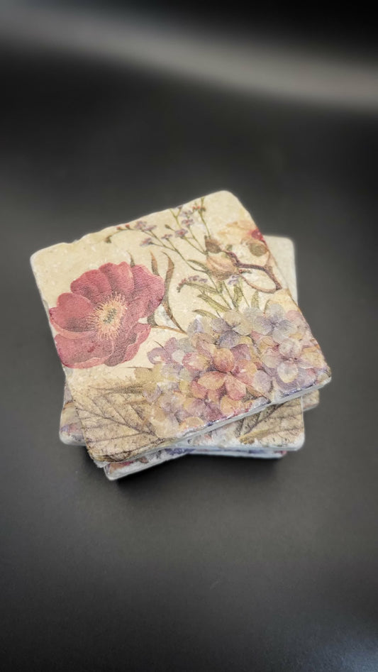 Handmade Stone coaster set | Natural stone placemats