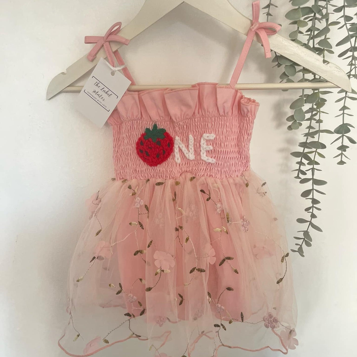 Hand Embroidery Custom Birthday Name/Age Tutu Dress