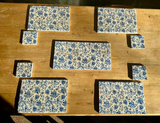 Natural Stone Placemat & Coaster Set (2–8) | Handmade Heat Resistant