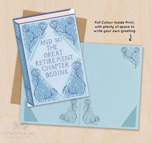Retirement Book Card – And So the Great Retirement Chapter Begins