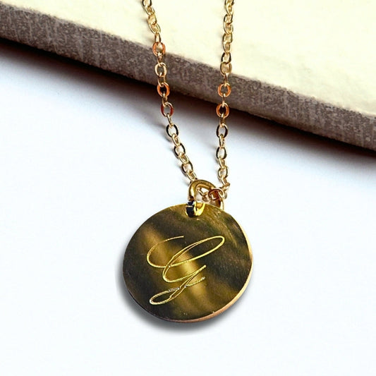 Personalised Gold Single Letter Necklace | Initial