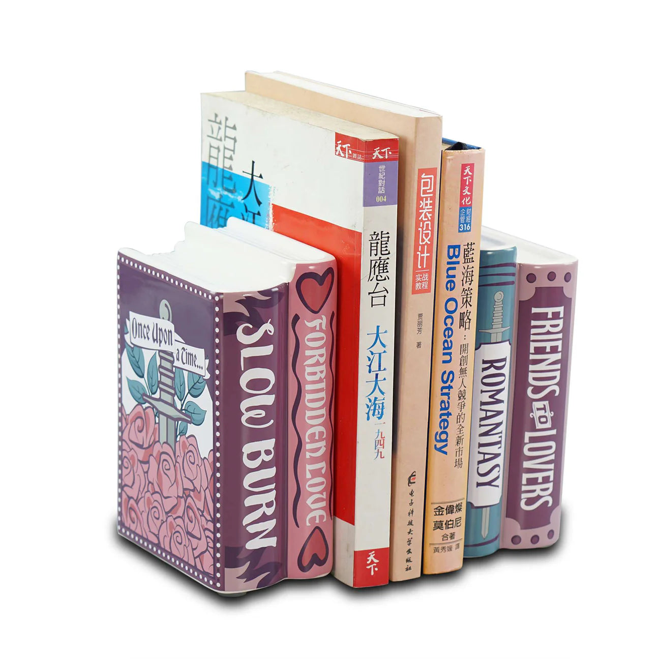 Romantasy Ceramic Bookends Set