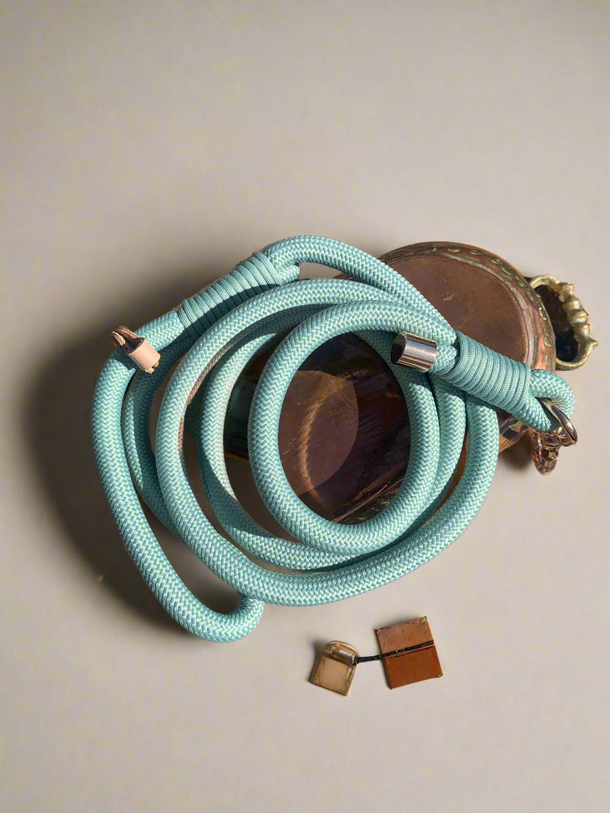 Sage Green Rope Dog Leash Flexible and Lightweight