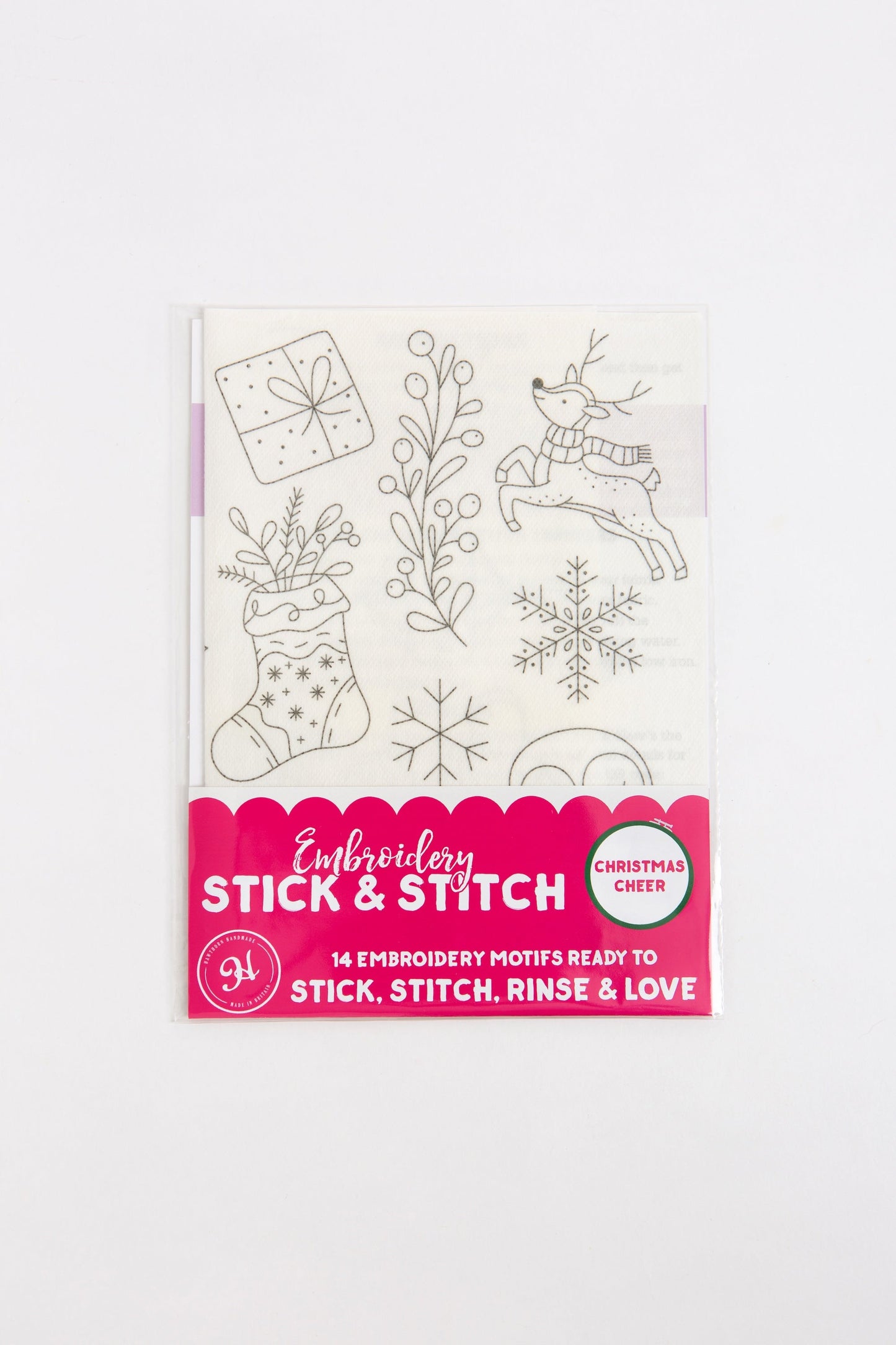 'Christmas Cheer' Festive Stick & Stitch Embroidery Pack