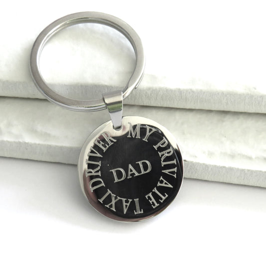 Personalised Edge Center Round Keyring | Free Engraving UK