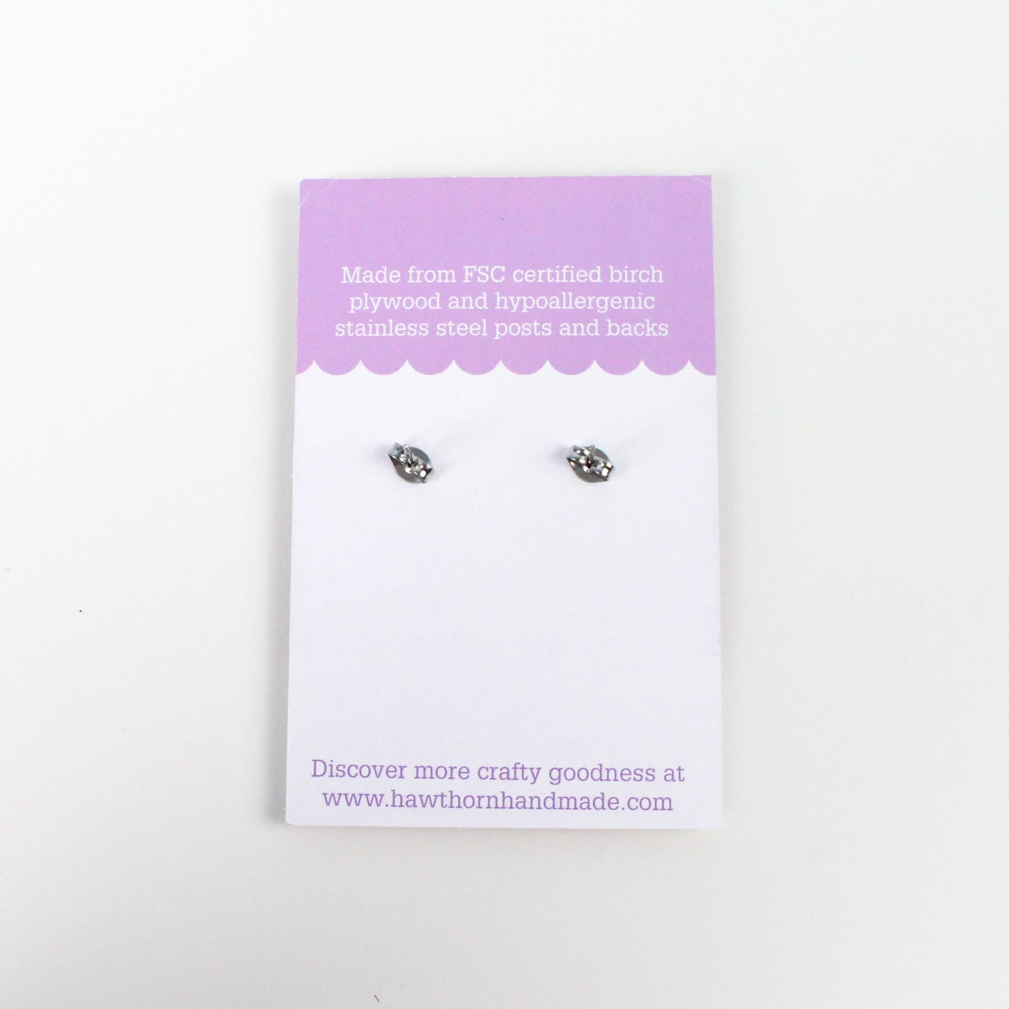 Granny Square Wooden Earrings - Crochet Gift