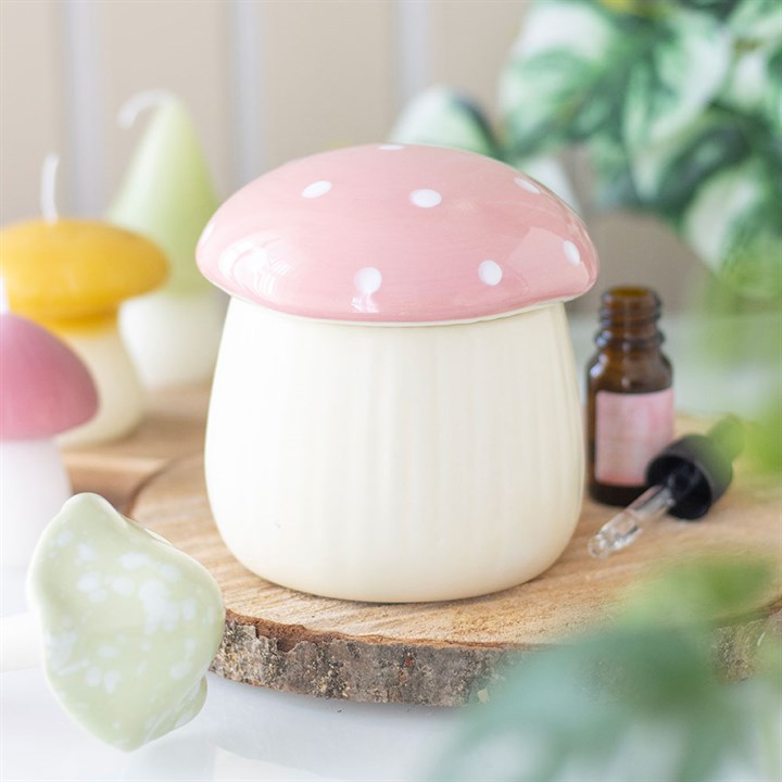 Pink Mushroom Wax Oil Burner