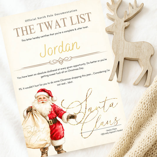 Funny Christmas letter - with envelope