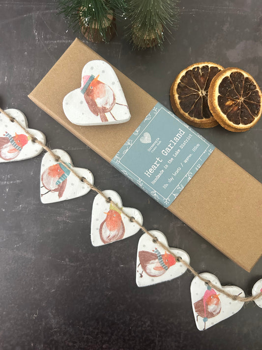 Robins Clay Heart Garland