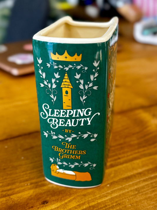 Book Vase: Sleeping Beauty Ceramic Book Vase