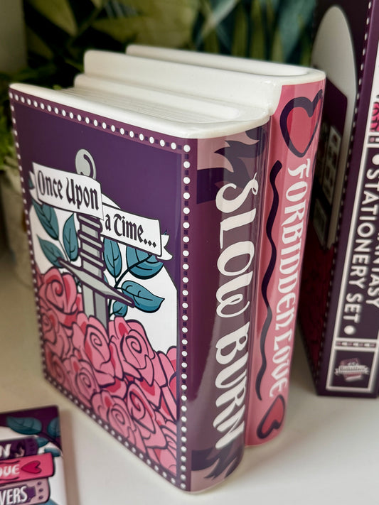 Romantasy Ceramic Bookends Set