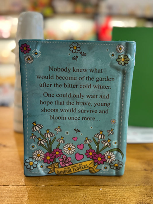 Brave New Blooming World Book Vase