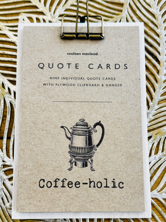 Coffee-holic Quote Cards