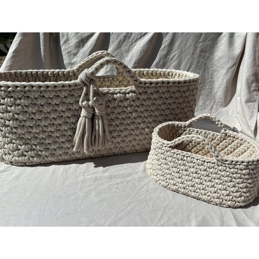 Handmade Neutral Moses Basket