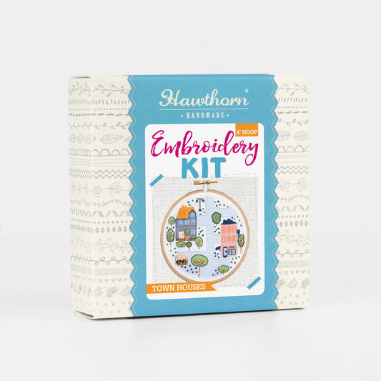 'Town Houses' Mini Embroidery Kit for Beginners