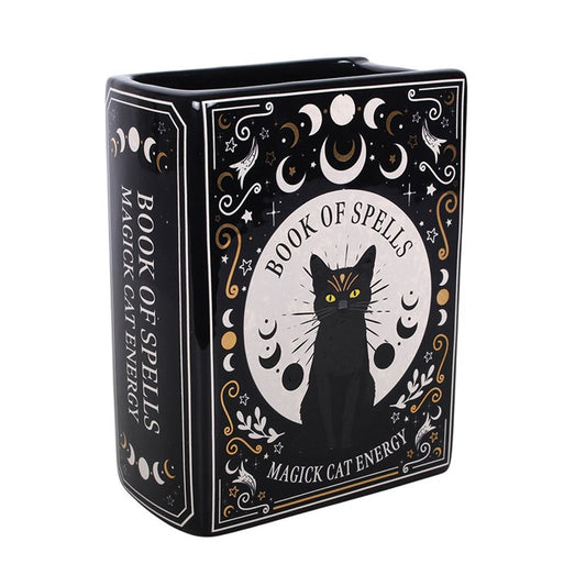 Book Vase: Book of Spells Cat Vase | Magick Cat Energy