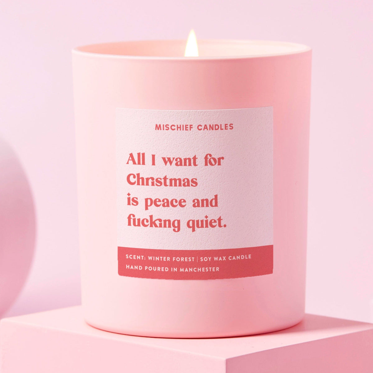 All I Want For Christmas Is Peace and Fucking Quiet Candle Default Title