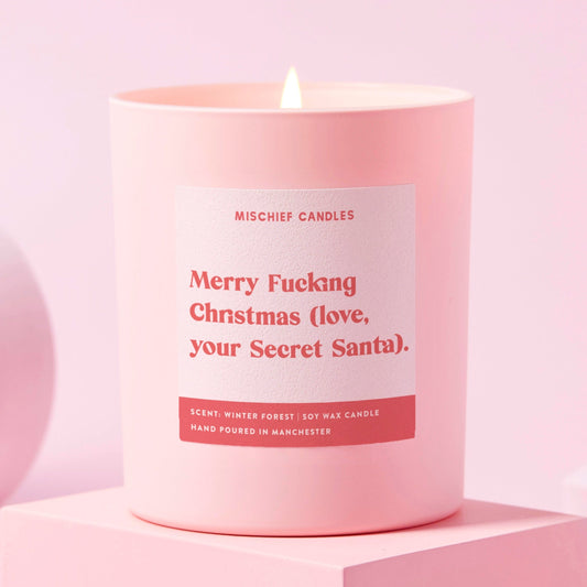 Merry Christmas Love From Secret Santa Candle