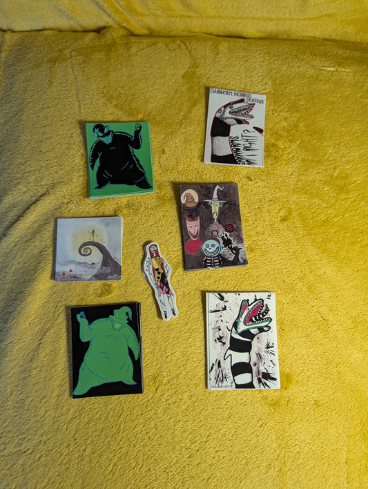 Tim Burton inspired sticker pack