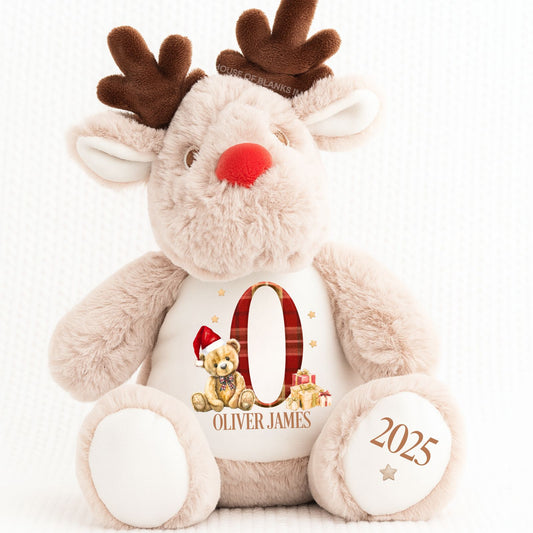 Personalised Christmas Reindeer Teddy