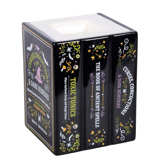 Witch’s Apothecary Wax Burner| Witchy Book Stack Wax Warmer