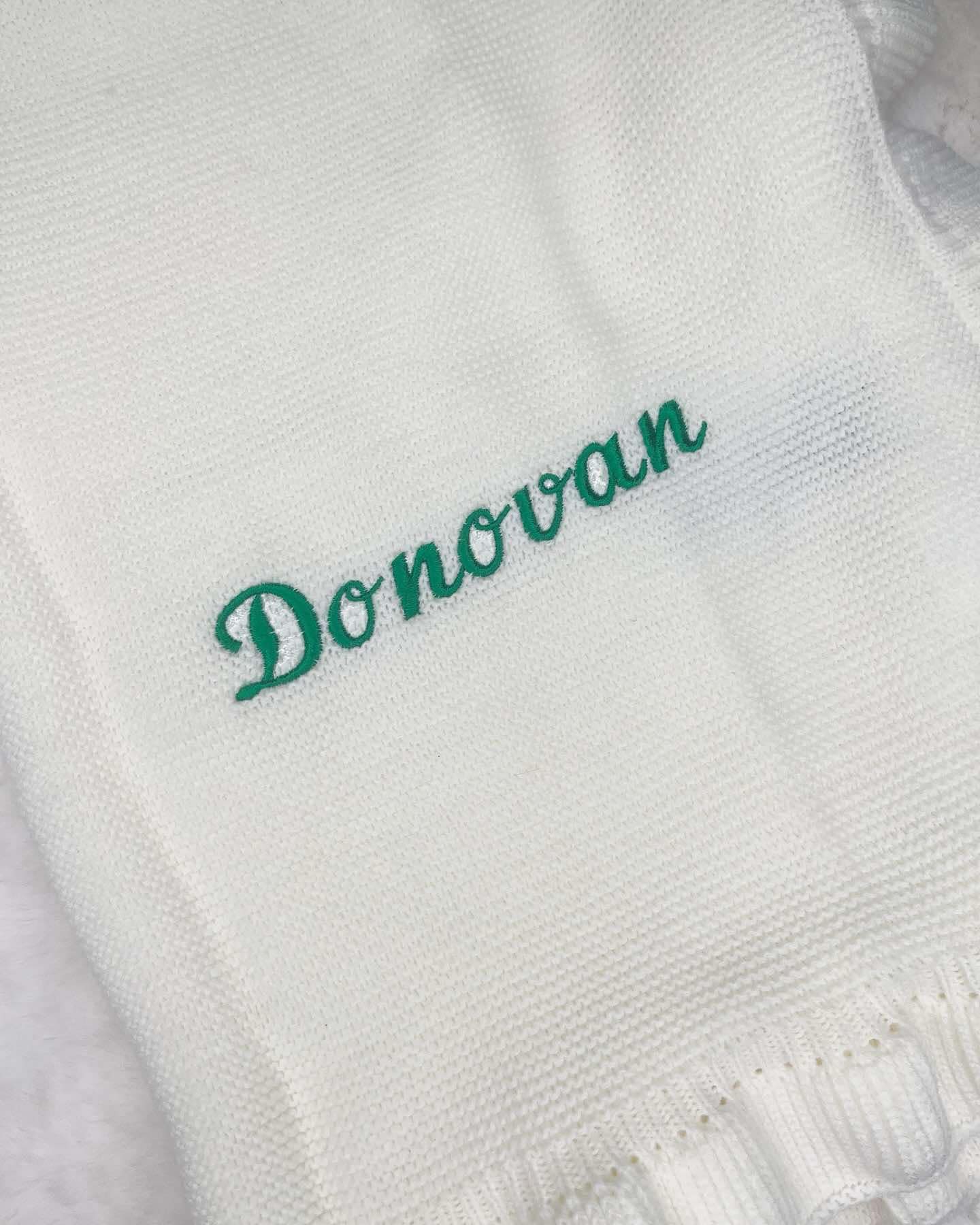 Personalised Embroidery Welcome Home Baby Set