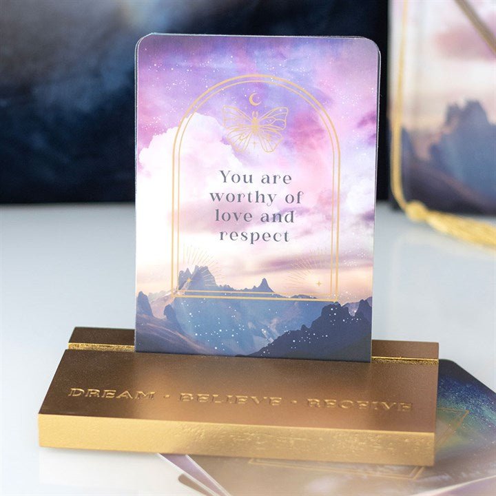 Affirmation Cards with Wooden Stand - Start Each Day with a Touch of Magic - Forever After Boutique