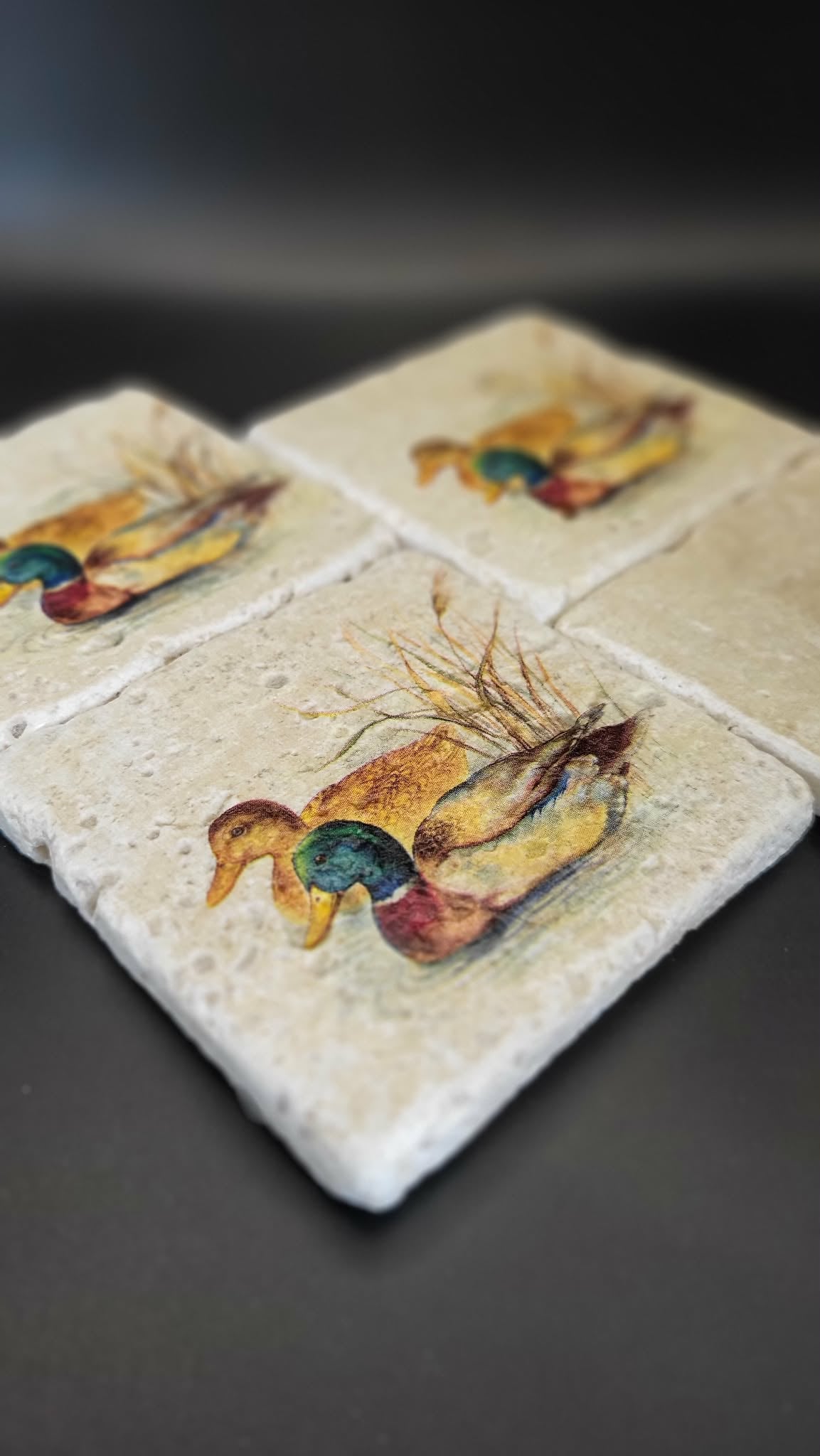 Handmade Stone coaster set | Natural stone placemats