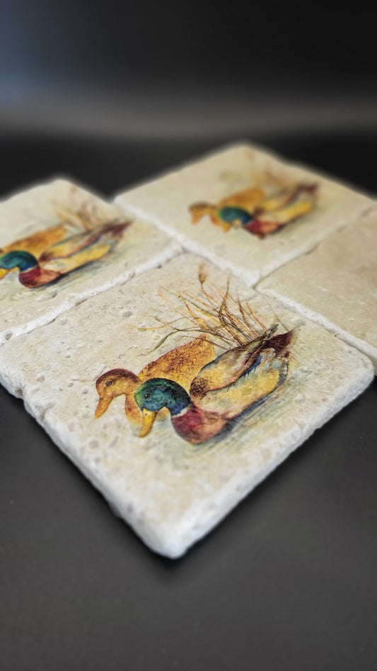 Handmade Stone coaster set | Natural stone placemats