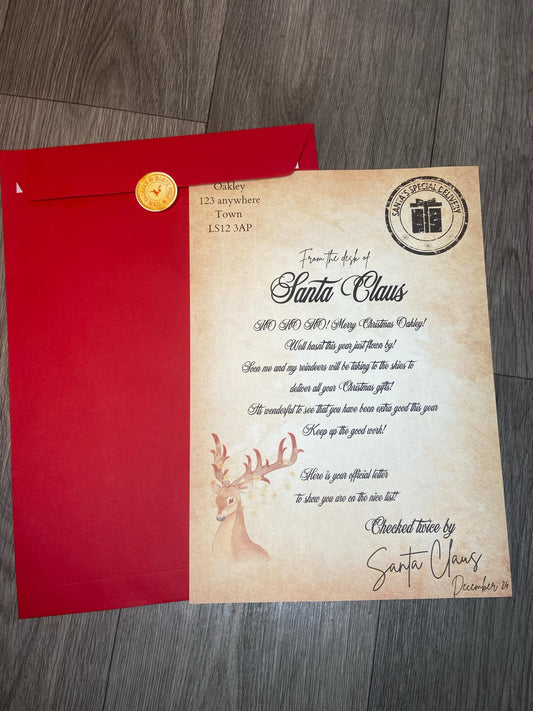 Personalised Letter From Santa Claus