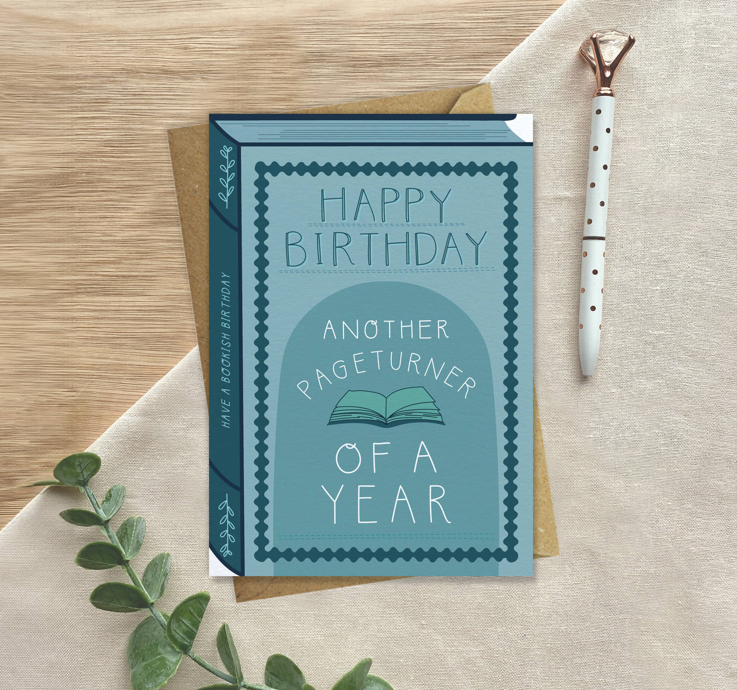 Another Pageturner Book Birthday Card – Bookish Greeting Card for Readers
