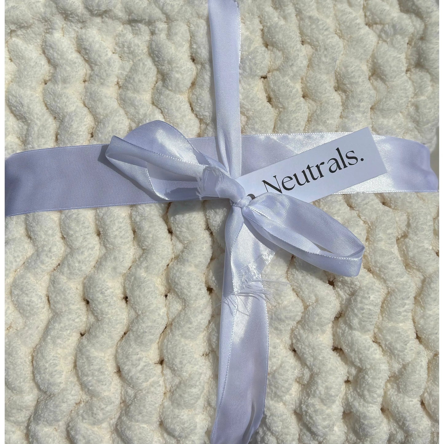 Super Chunky Crochet Blanket – Handmade in Neutral Tones