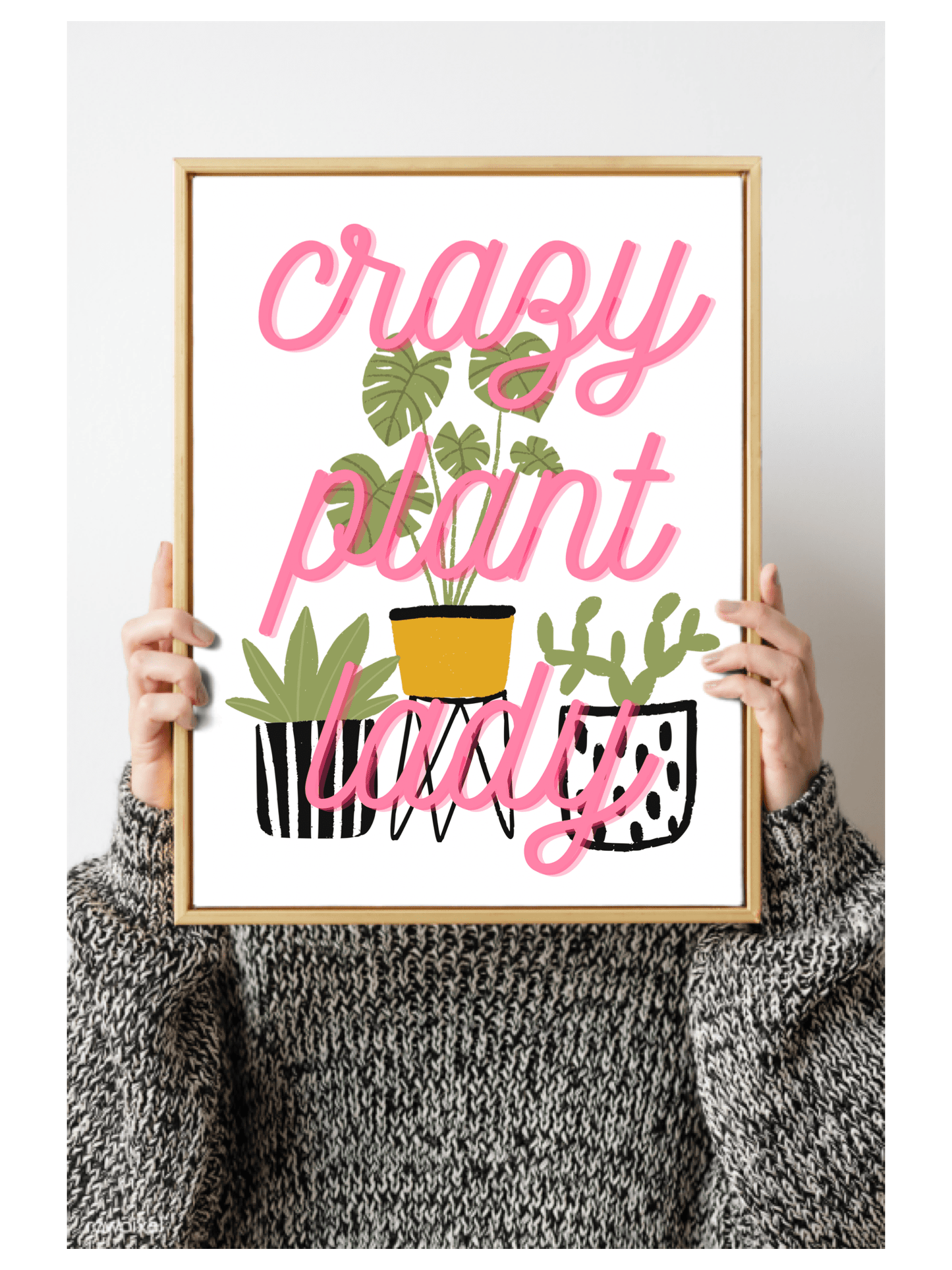 Crazy plant lady print Wall Art: A4 - Forever After Boutique