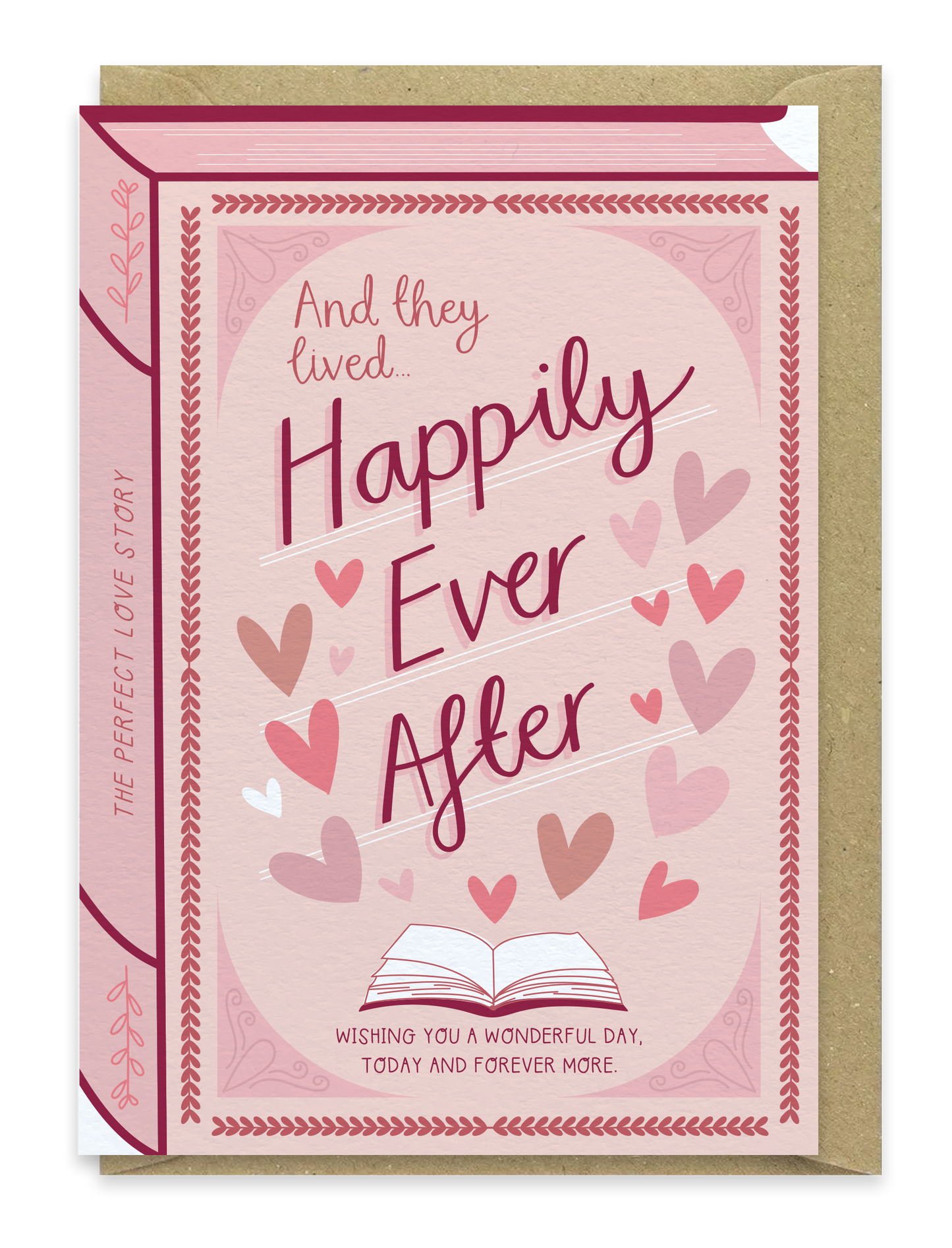 Happily Ever After Wedding & Anniversary Card – Book Style Greeting Card | Romantic Gift