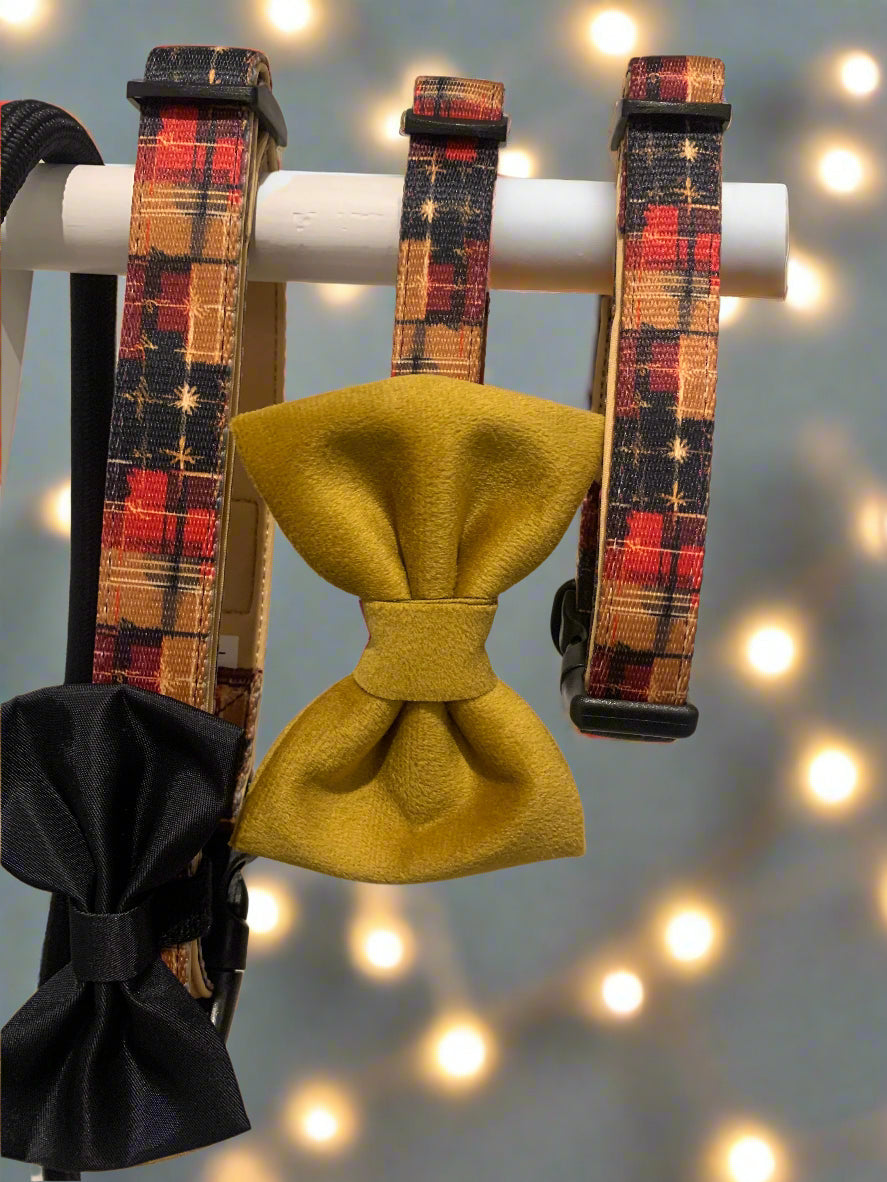 Black Bow Tie Collar Accessory
