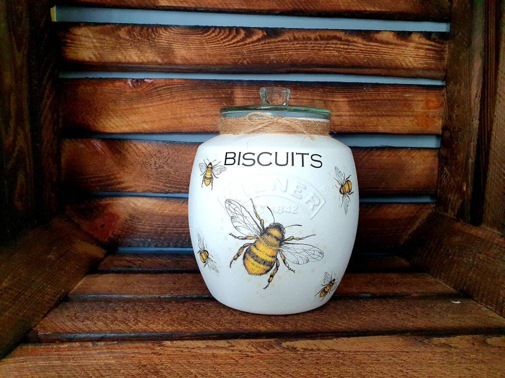 Bee Tea, coffee and sugar canisters | kilner jars | Tea | Coffee | Sugar | Storage Jars | kitchen set