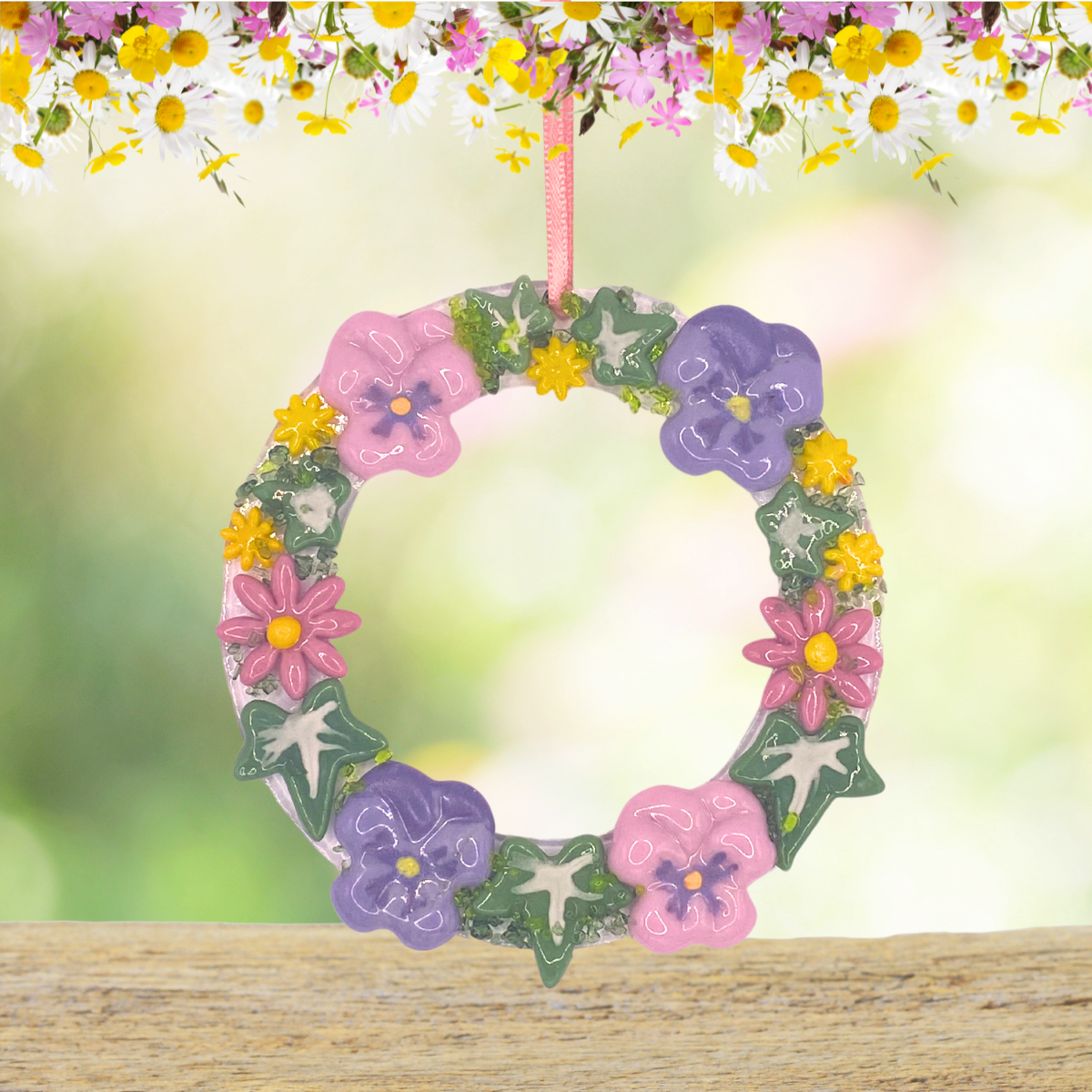 Fused Glass Floral Wreath Workshop Saturday 24th January