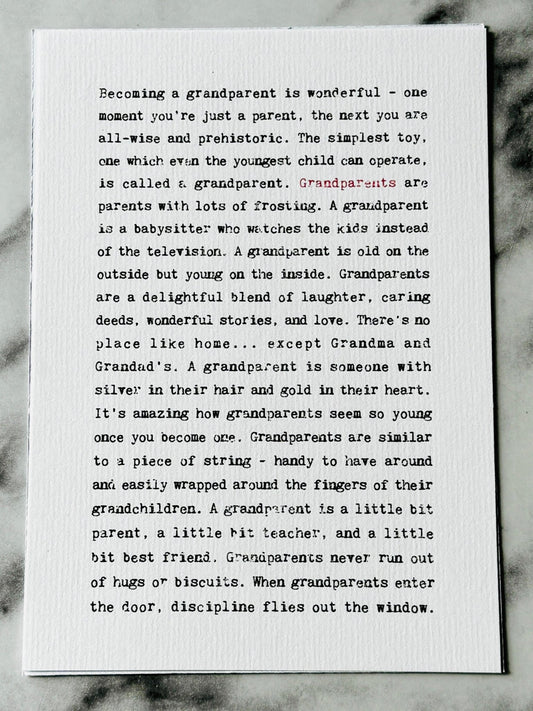 Grandparents Wise Words Print - Forever After Boutique