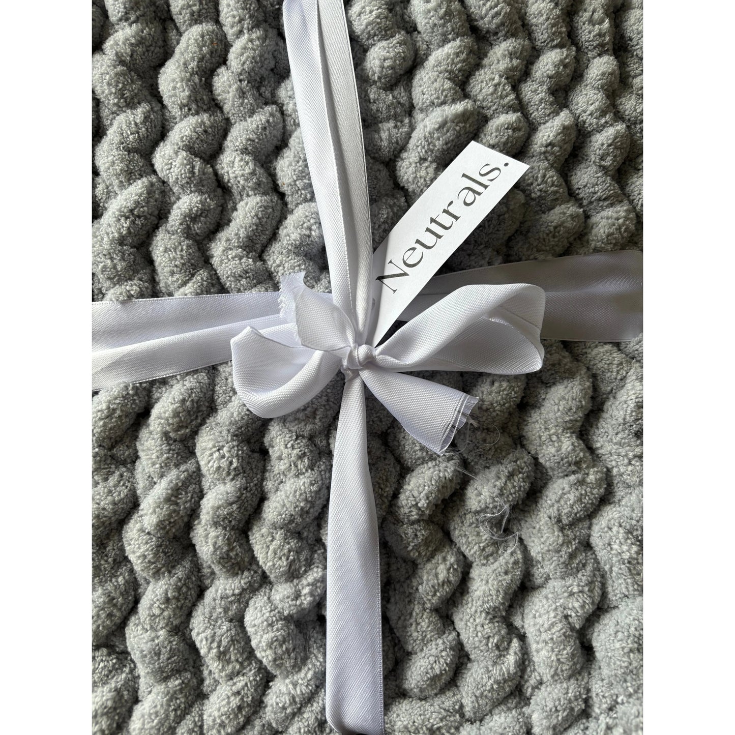 Super Chunky Crochet Blanket – Handmade in Neutral Tones