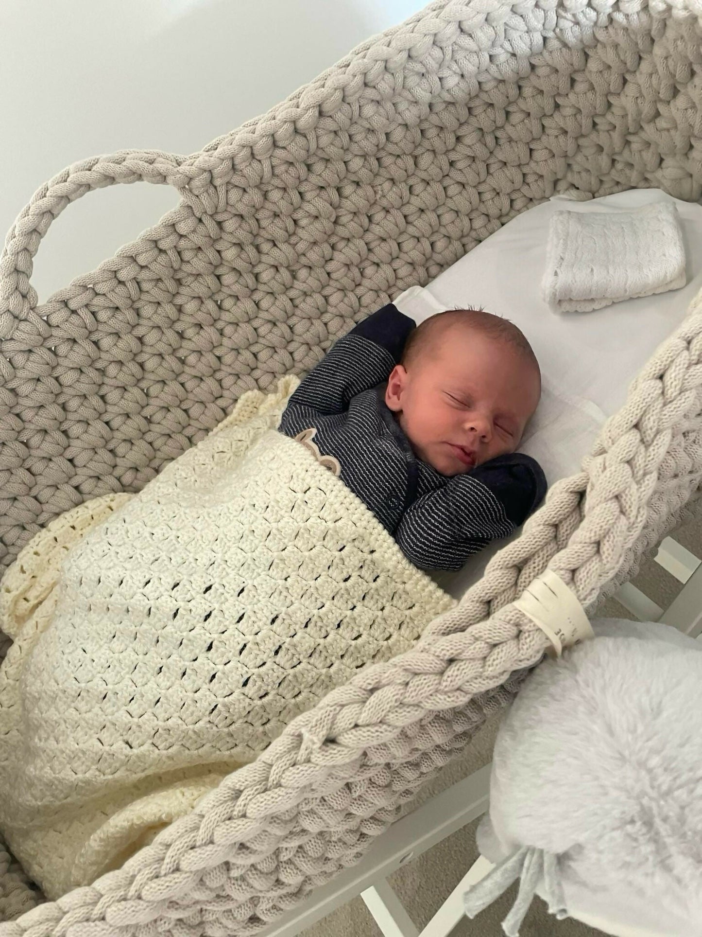 Handmade Crocheted Moses Basket - Forever After Boutique