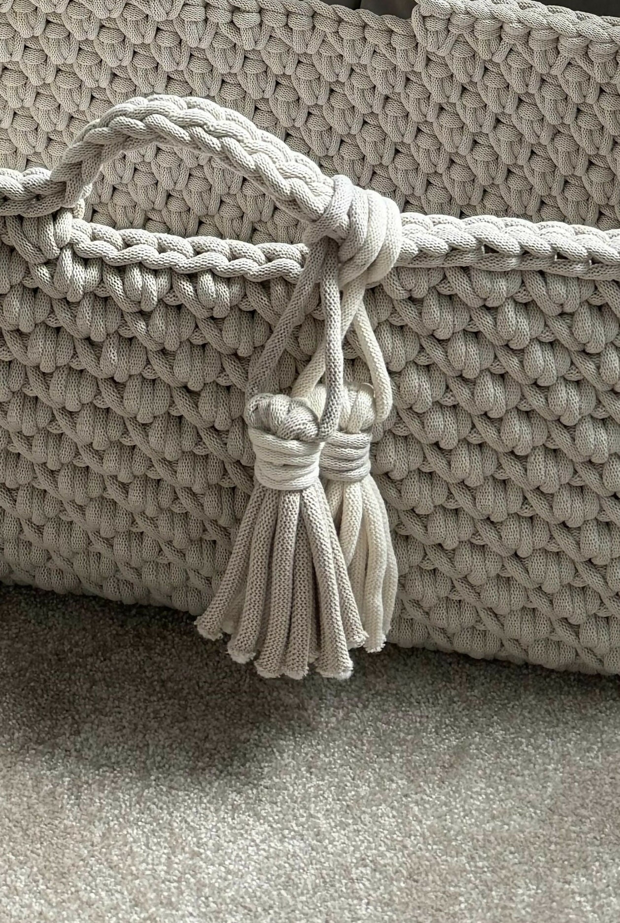 Handmade Crocheted Moses Basket - Forever After Boutique