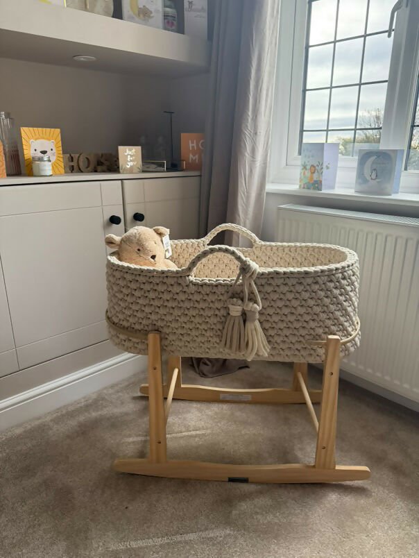 Handmade Crocheted Moses Basket - Forever After Boutique