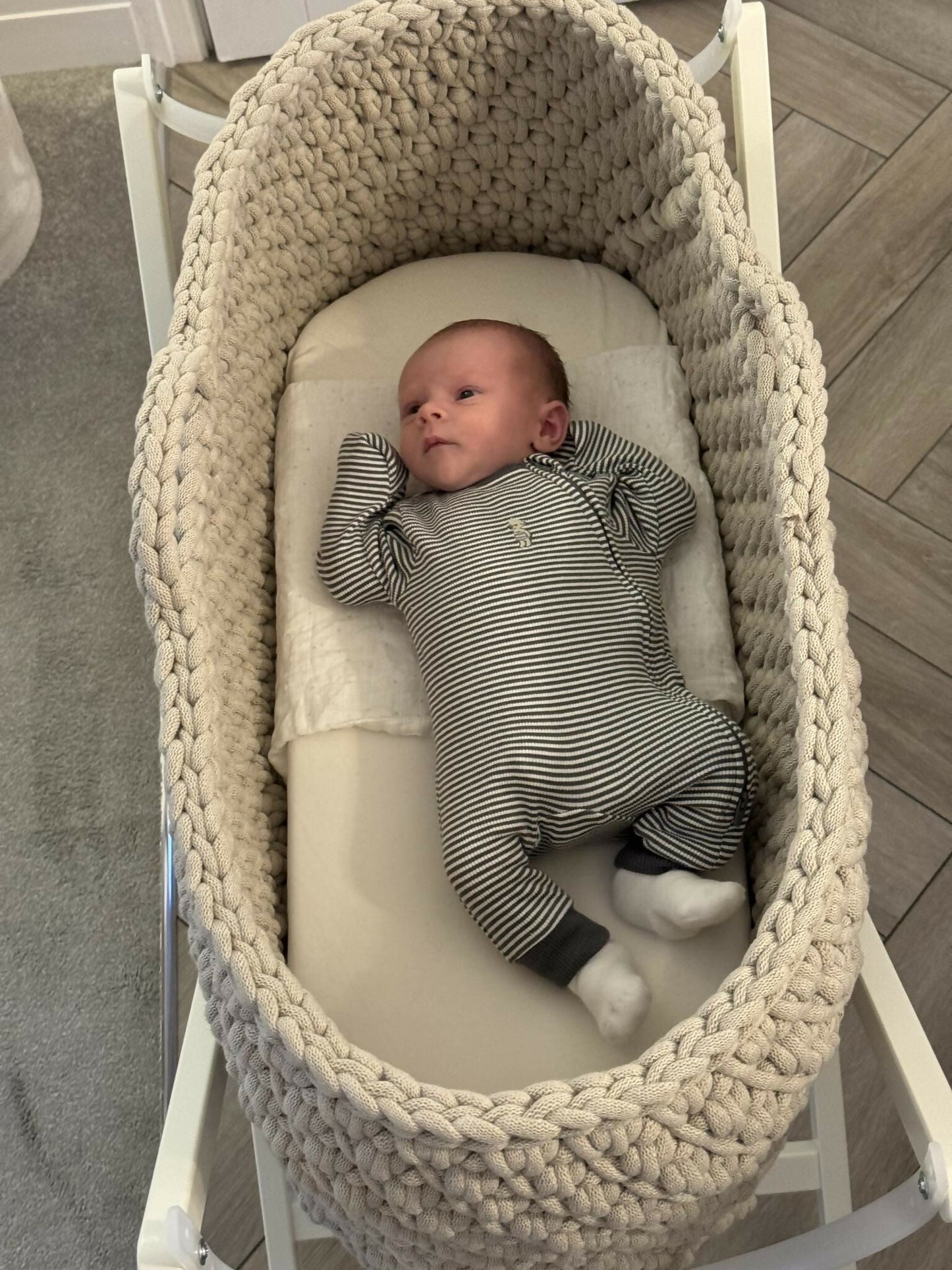 Handmade Crocheted Moses Basket - Forever After Boutique