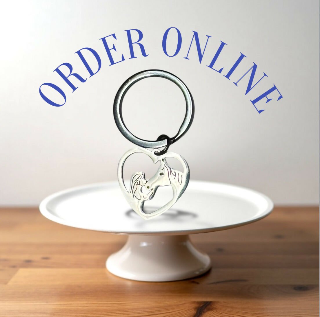 Heart Horse Keyring - Forever After Boutique
